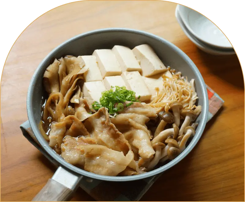 きのこたっぷり肉豆腐