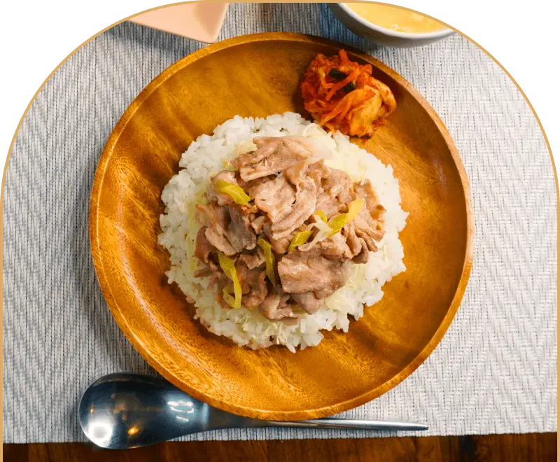 レンジでねぎ塩豚丼