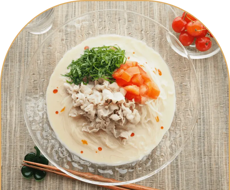 豚しゃぶ豆乳そうめん